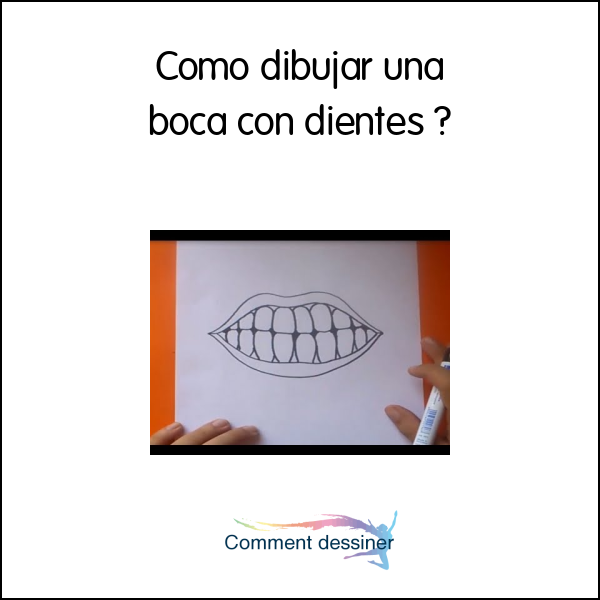 Como dibujar una boca con dientes